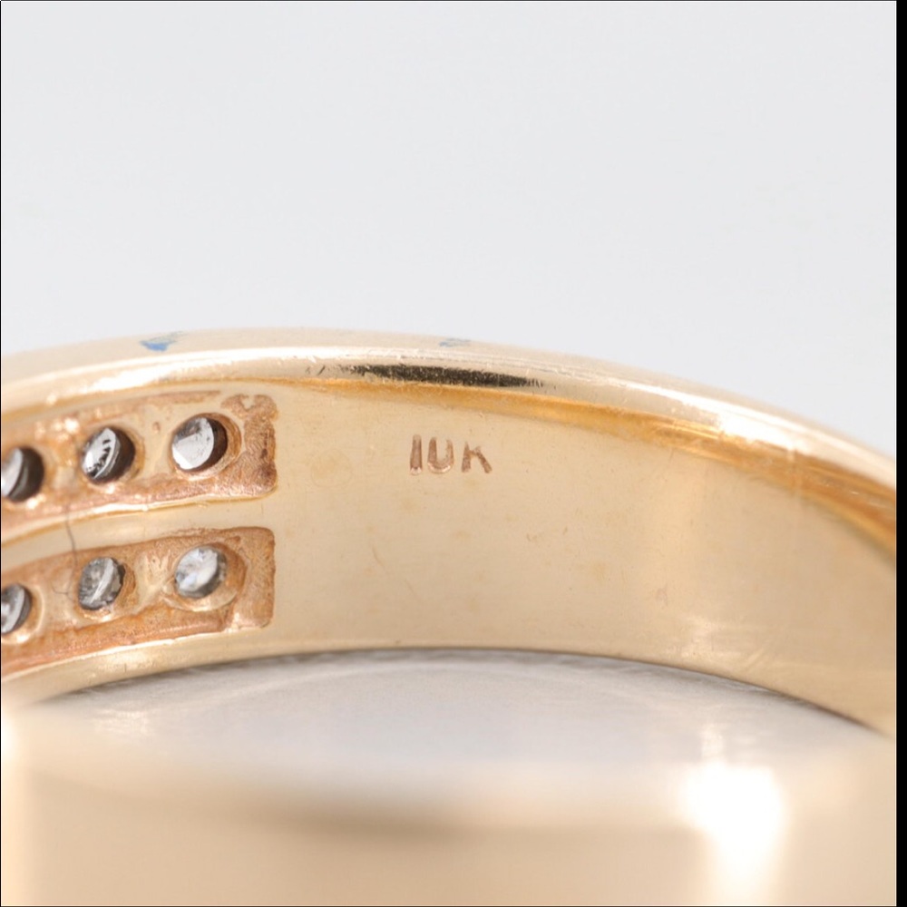 *Solid 10k Double Row .50 Ctw Diamond Ring - image 7